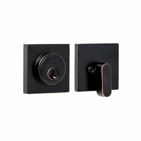 WESLOCK Square SGL CYL Deadbolt ADJ Latch Round Corner Full Lip Strike ORB 00771-1-1FR22